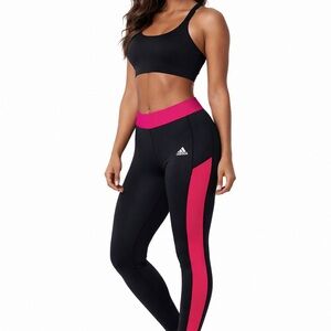 Adidas Techfit Women’s Training Leggings Black Pink XL New w/ Tag